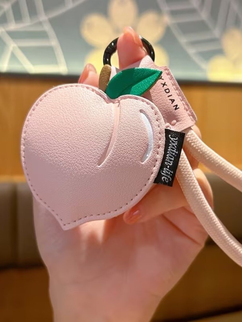 peach bag charm